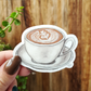 Gouache Coffee Series: Latte Vinyl Sticker