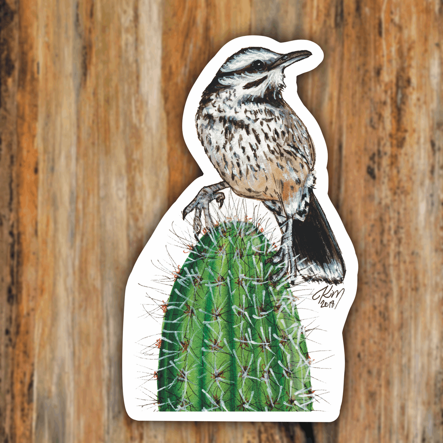 AZ Series Cactus Wren Vinyl Sticker
