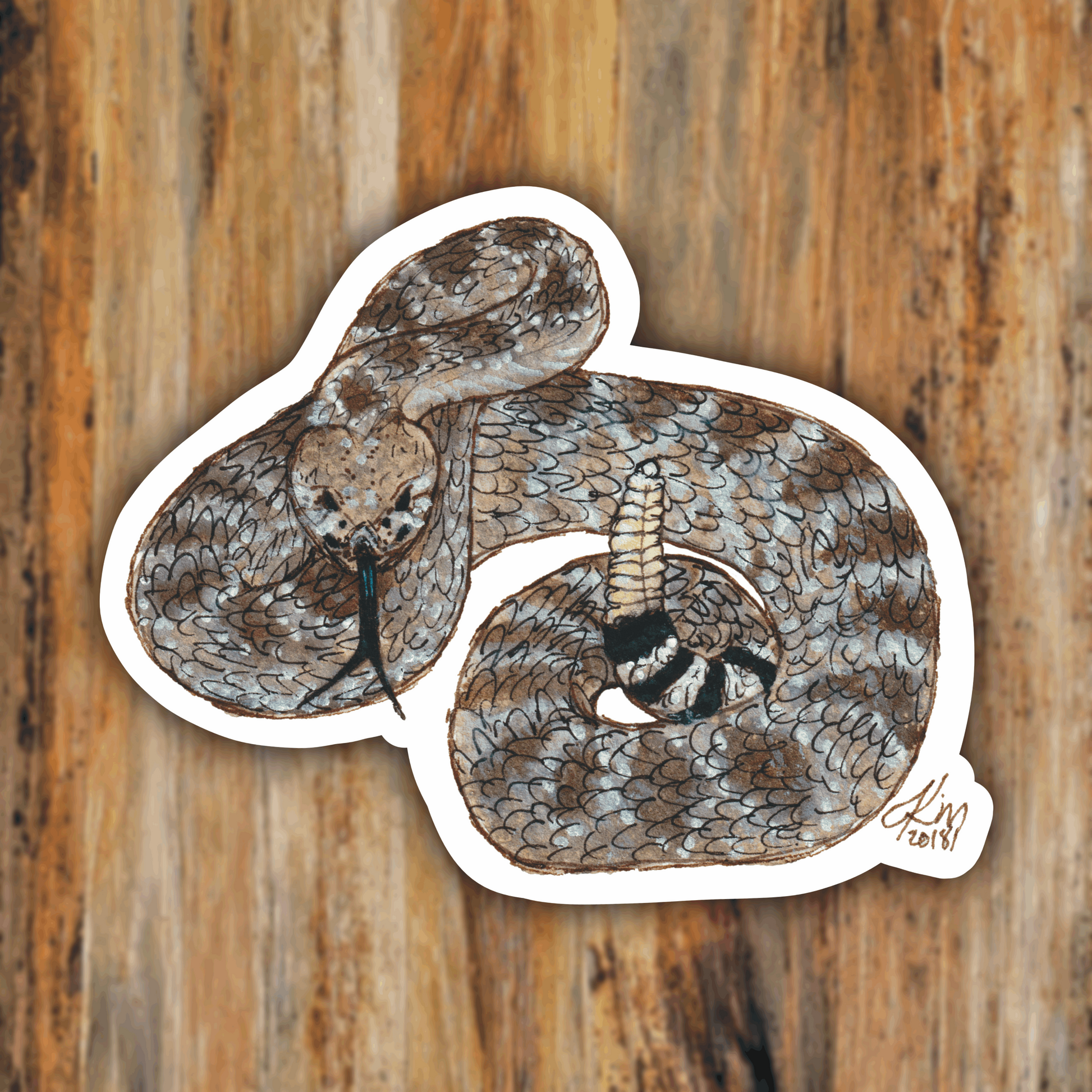 AZ Series Diamondback Rattlesnake Vinyl Sticker