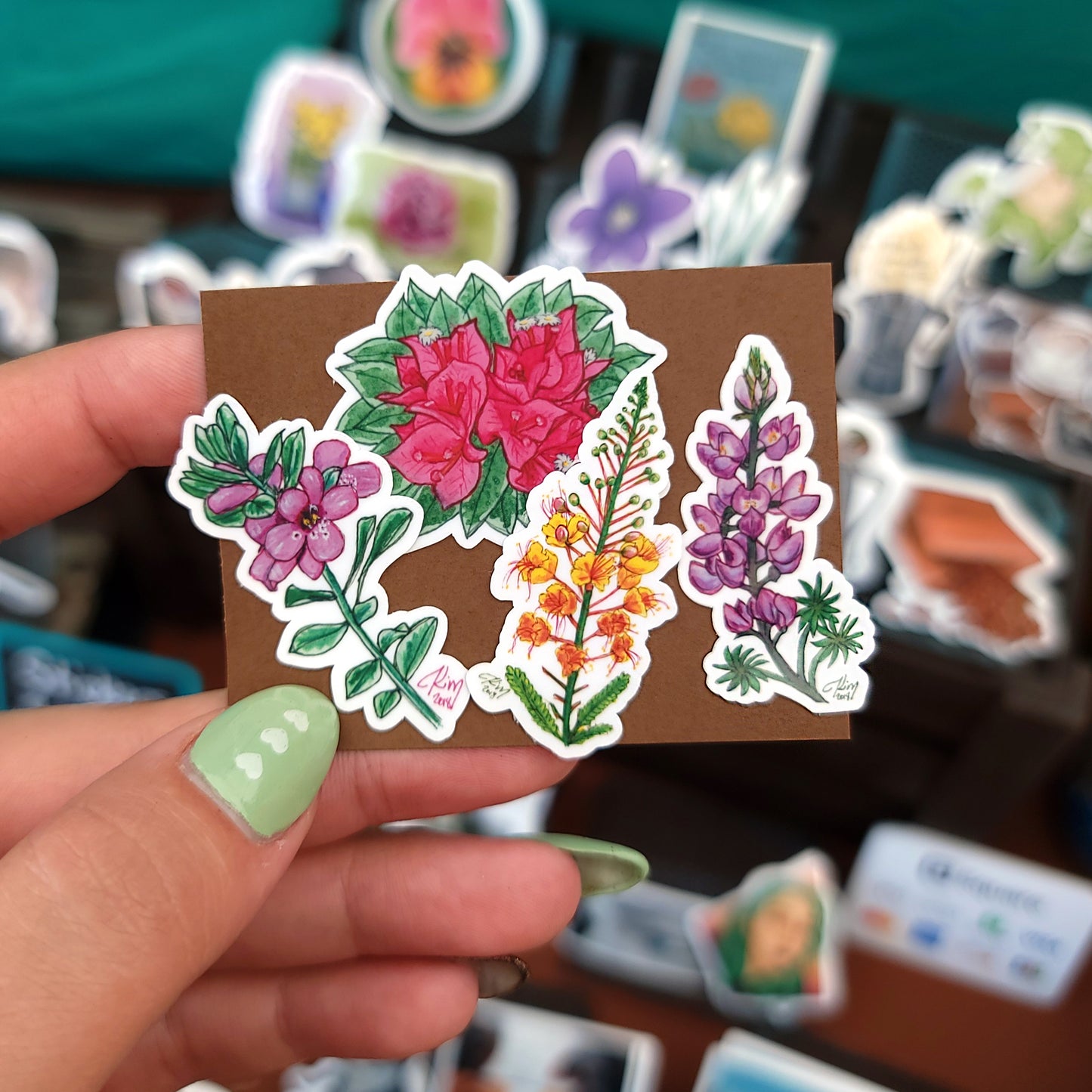 Mini AZ Series Flowers Stickers