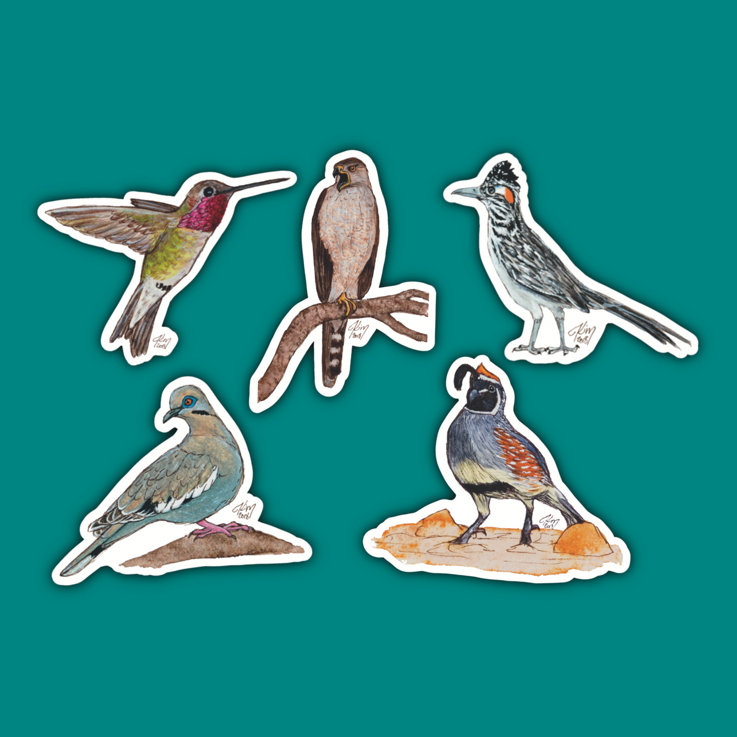 Mini AZ Series Birds Stickers
