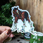 Christmas Foals Horse Vinyl Stickers
