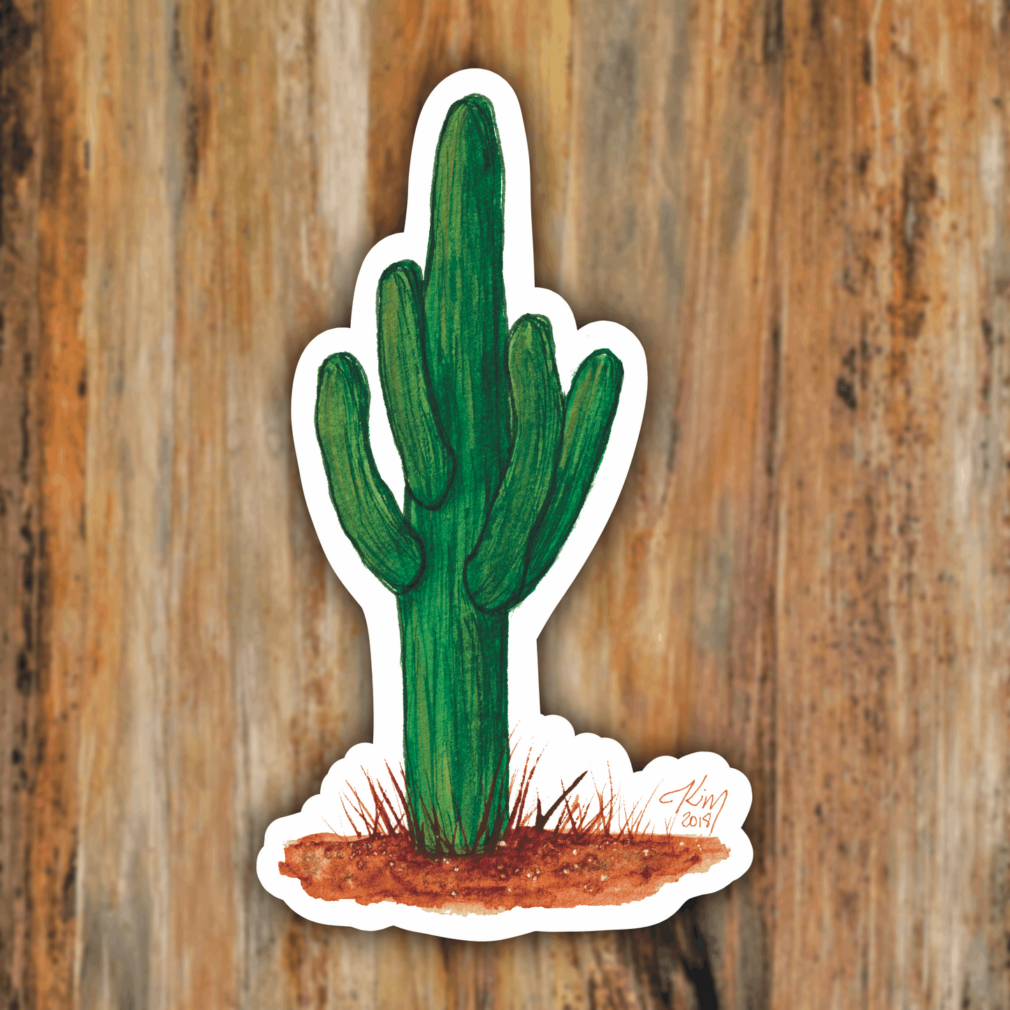 AZ Series Saguaro Cactus Vinyl Sticker