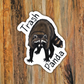 Trash Panda Raccoon OG Art Vinyl Sticker