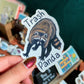 Trash Panda Raccoon OG Art Vinyl Sticker