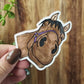 "You Good?" Horse Looking Down at You Vinyl Sticker
