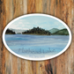 Flathead Lake Montana Plein Air Watercolor Nature Vinyl Sticker