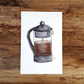 Gouache Coffee Series: French Press Print