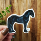 Friesian Dark Horse Vinyl Sticker