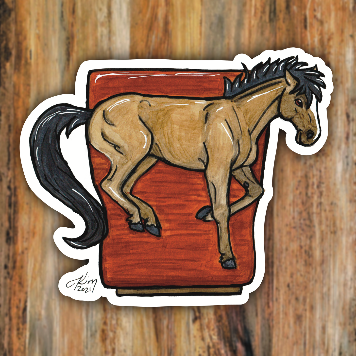 Mug Horse Vinyl Sticker
