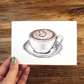 Gouache Coffee Series: Latte Print