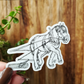 Logging Horse Vinyl Sticker
