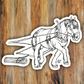 Logging Horse Vinyl Sticker