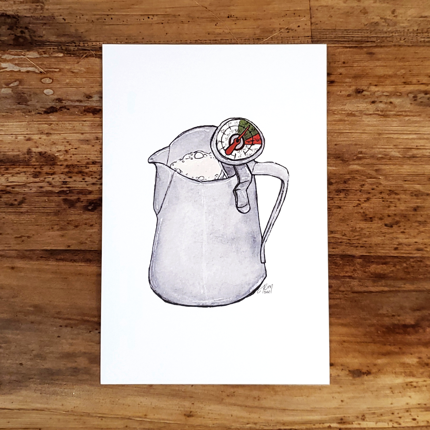 Gouache Coffee Series: Milk Pitcher Print