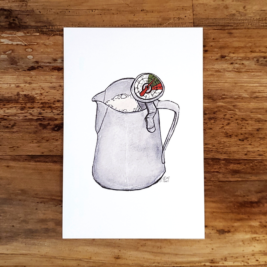 Gouache Coffee Series: Milk Pitcher Print