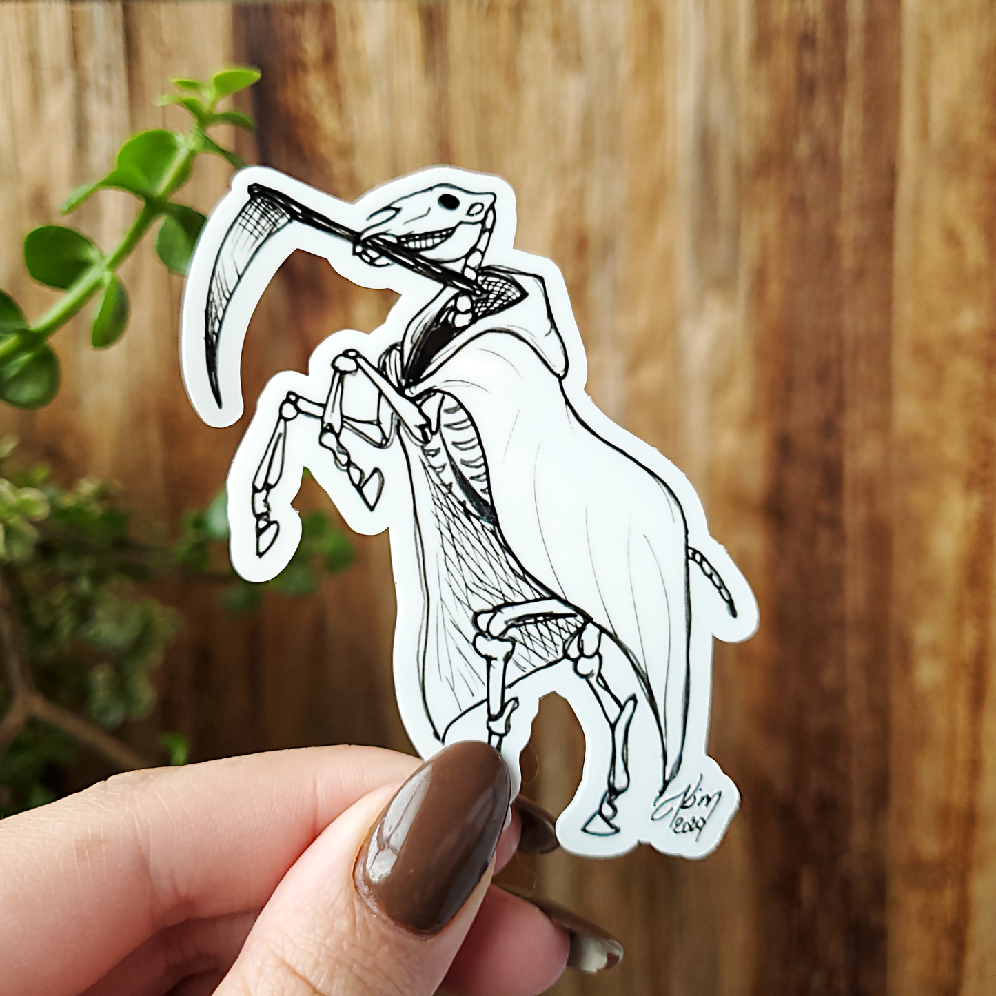 Reaper Skeleton Horse Vinyl Sticker