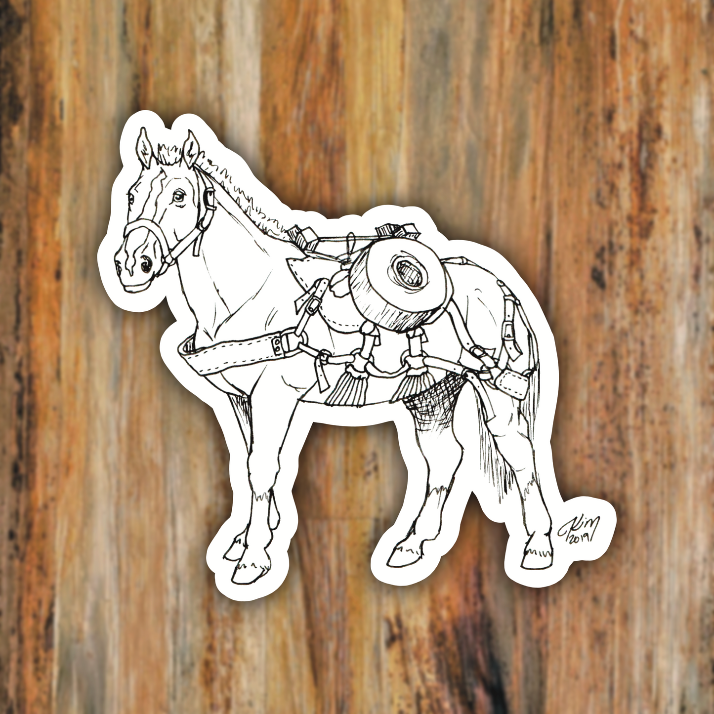 Sgt. Reckless Legendary Marines Horse Vinyl Sticker