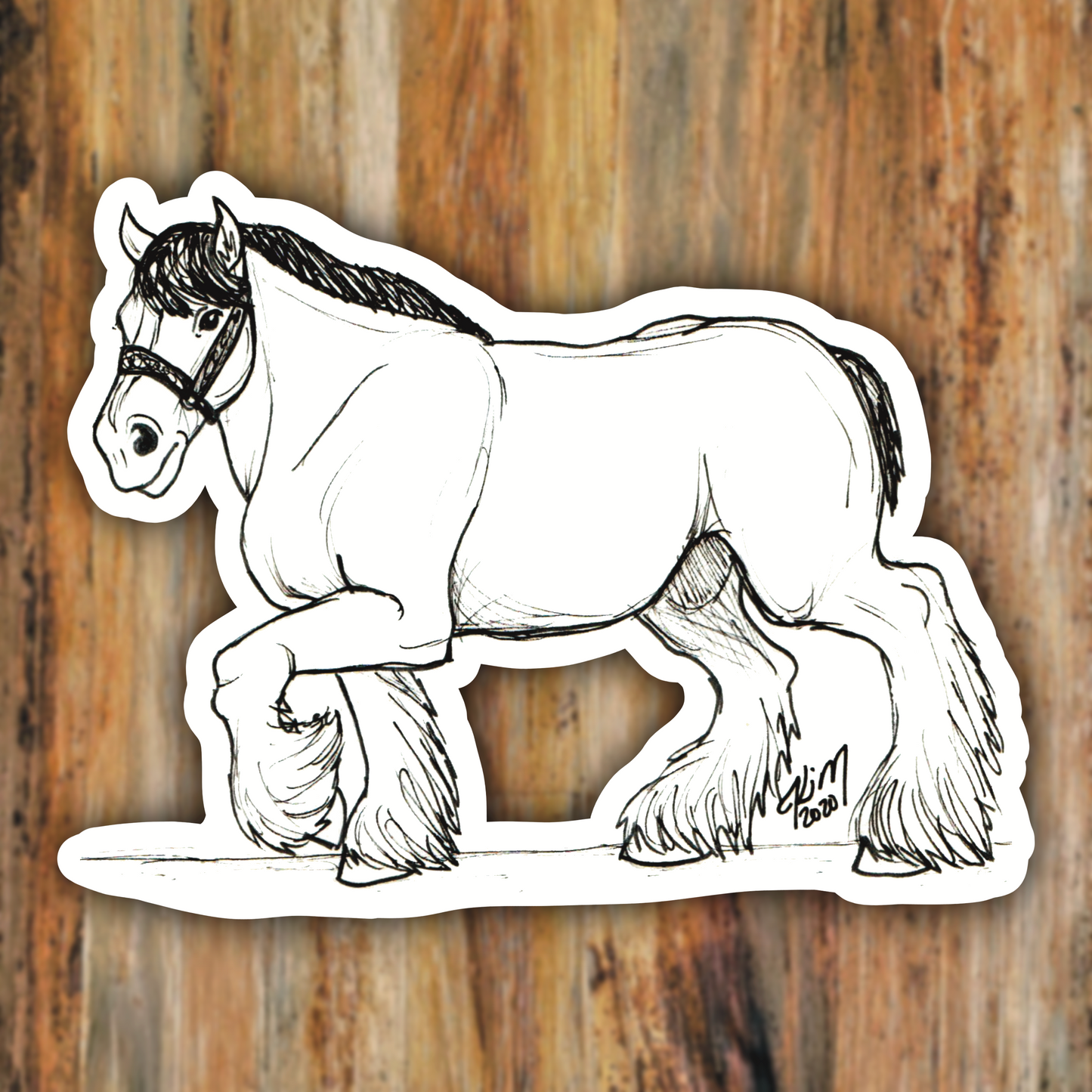 Thicc Draft Horse Vinyl Sticker