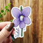 Violet Pansy Flower Memorial Nature Vinyl Sticker