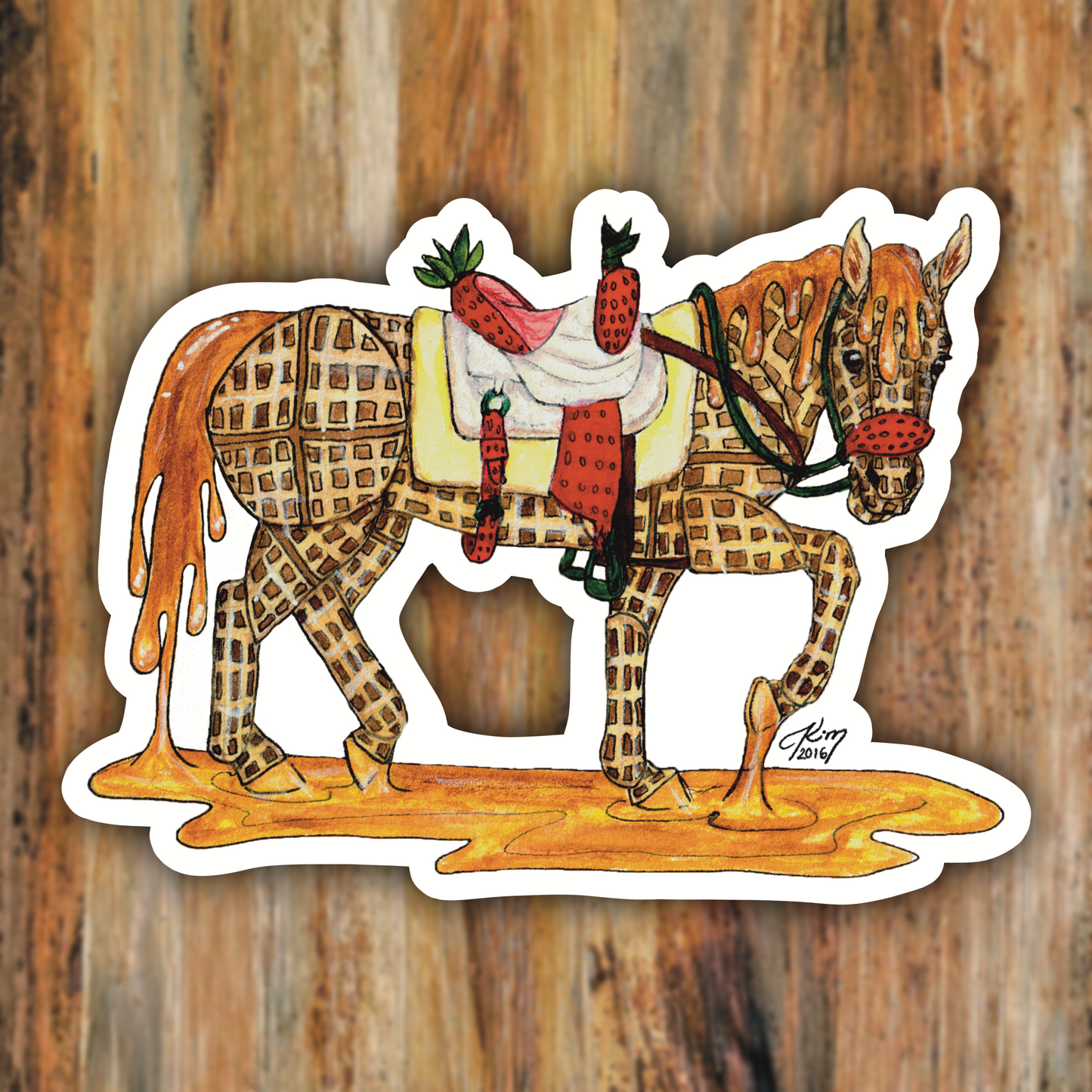 Waffle Horse Vinyl Sticker