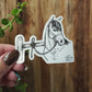Quick Release Knot Tied Horse Vinyl Sticker